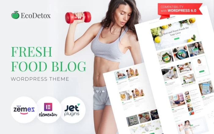 EcoDex – Fresh Food Blog Website For Healthy Lifestyle WP Theme 1.0.2