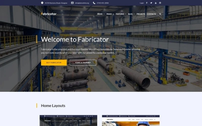 Fabricator – Industrial Company WP Elementor Theme 1.0.0
