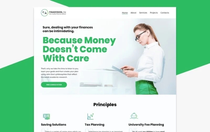 Financial Advisor Responsive WordPress Theme 1.0.0