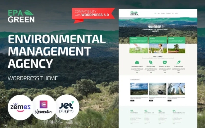 Epa Green – Environmental Responsive WordPress Theme 1.0.0