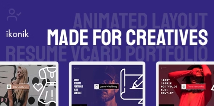 Ikonik – Resume vCard WordPress Theme 1.3.8