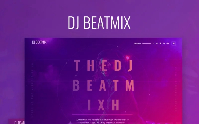 DJ Beatmix - Personal Page WP Elementor Theme 1.0.0