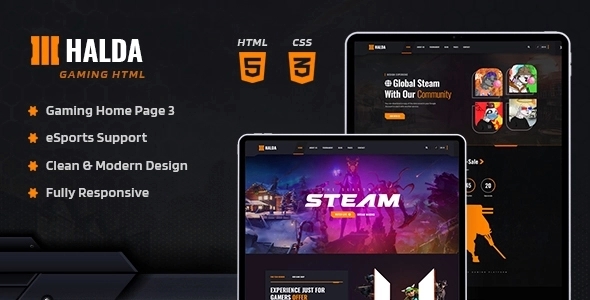 Halda – eSports and Gaming WordPress Theme 1.0.0