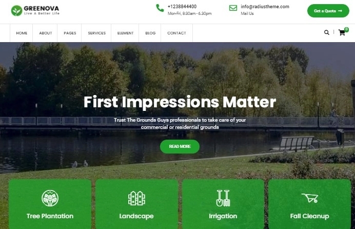 Greenova – Gardening & Landscaping WordPress Theme 2.3.4