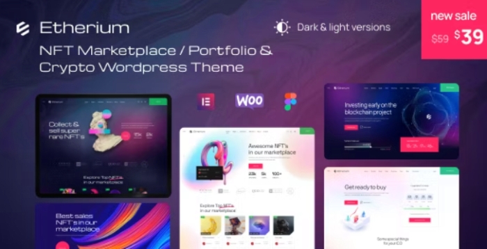 Etherium – NFT Marketplace & Crypto WordPress Theme 1.0.3