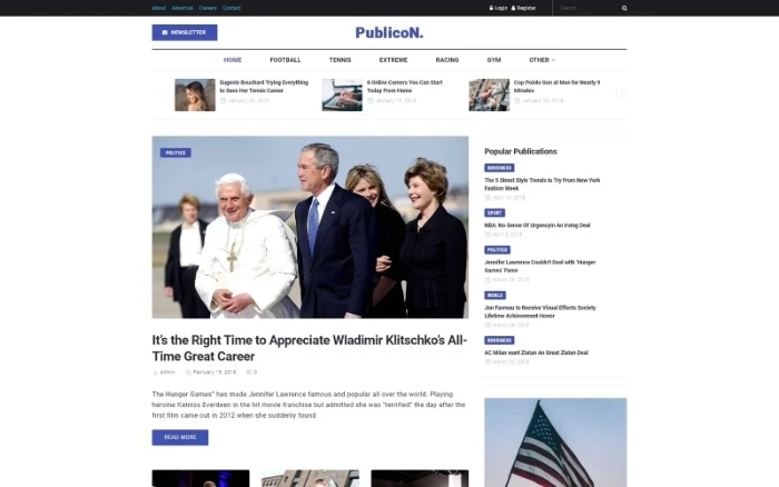 Publicon – News Portal WordPress Elementor Theme 1.1.0