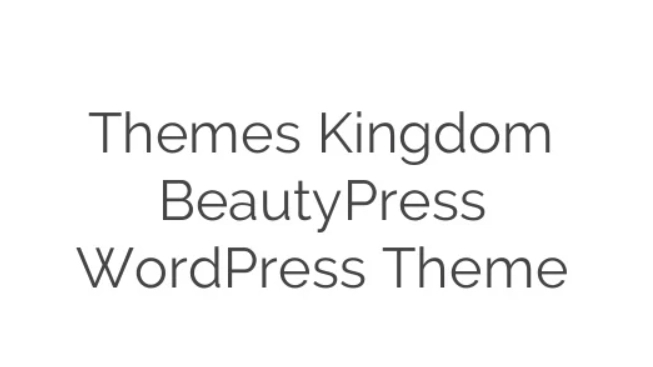 Themes Kingdom BeautyPress WordPress Theme 1.9.1