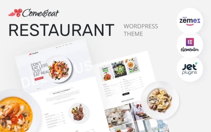 Come&Eat – Restaurant Multipurpose Modern WP Elementor Theme 1.0.0