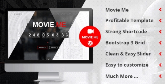 Movie Me – One Page Responsive WordPress Theme 5.5