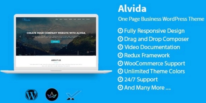 Alvida – One Page Business WordPress Theme 1.3