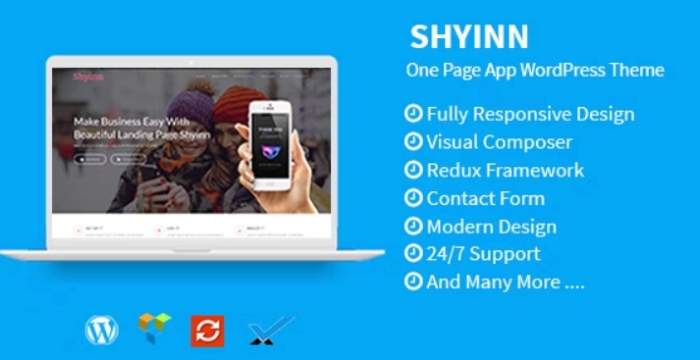Shyinn – One Page App WordPress Theme 1.4