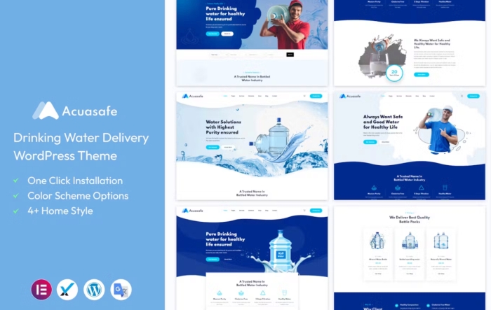 Acuasafe – Drinking Water Delivery WordPress Theme 1.0.1