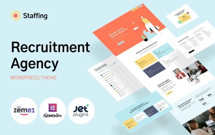 Staffing - Recruitment Agency Website Template WP Theme 1.0.1
