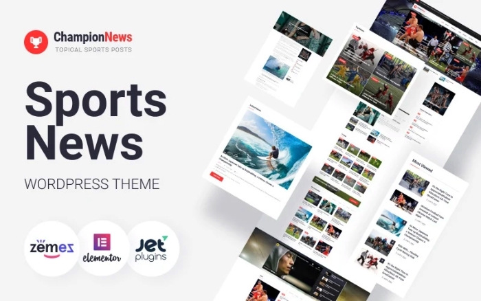 ChampionNews - Sports News WordPress Elementor Theme 1.0.1
