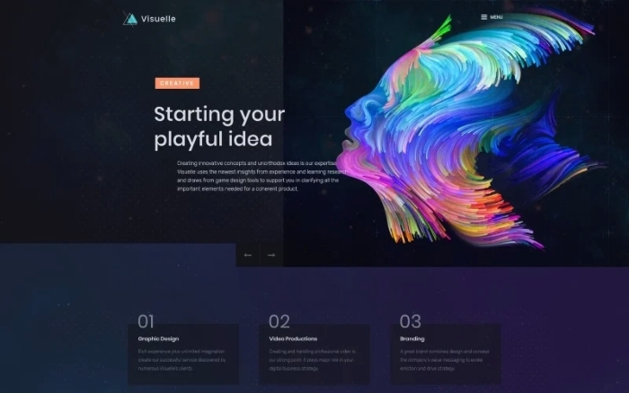 Visuelle – Creative Mondrianism WordPress Elementor Theme 1.0.0
