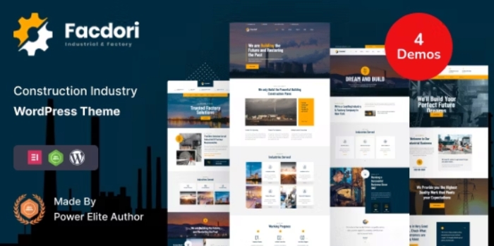 Facdori – Factory and Industrial Business WordPress Theme 2.9