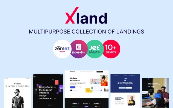 XLand – Multipurpose Collection of Landing Pages WP Theme 2.0.2