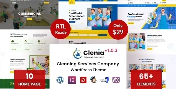 Clenia – Cleaning Services WordPress Theme 1.0.1