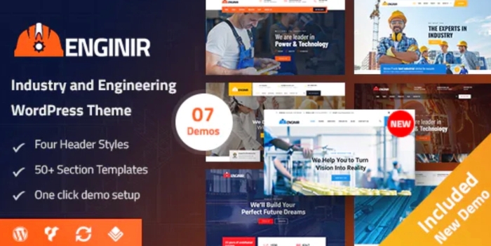 Enginir – Industrial & Engineering Multipurpose WP Theme 3.5
