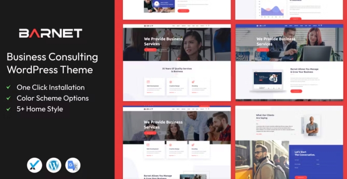 Barnet- Business Consulting WordPress Theme 1.9