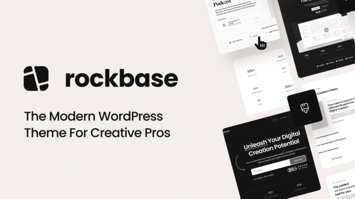 Rockbase – A WordPress theme for creative pro’s 1.2.0