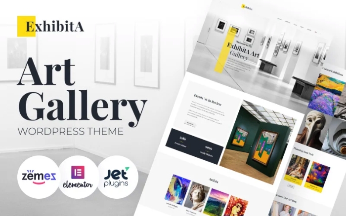 ExhibitA – Art Gallery Responsive WordPress Theme 1.0.1
