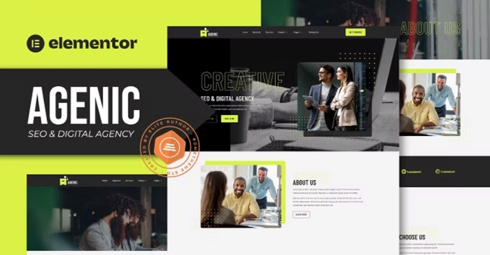 Agenic – Creative SEO & Digital Agency Elementor Template Kit 1.0.0