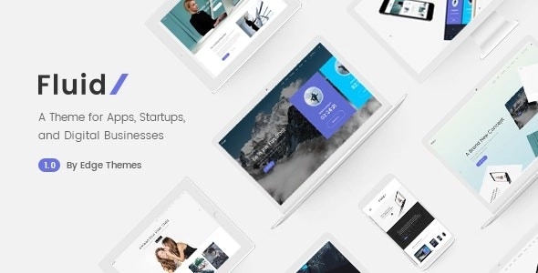 Fluid – Startup and App Landing Page Theme 1.7