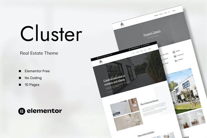 Cluster – Real Estate Elementor Template Kit 1.0.0