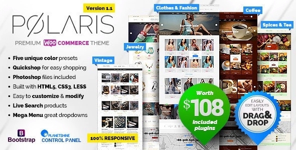 Polaris – Minimal & Powerful Multipurpose WooCommerce 1.1.31