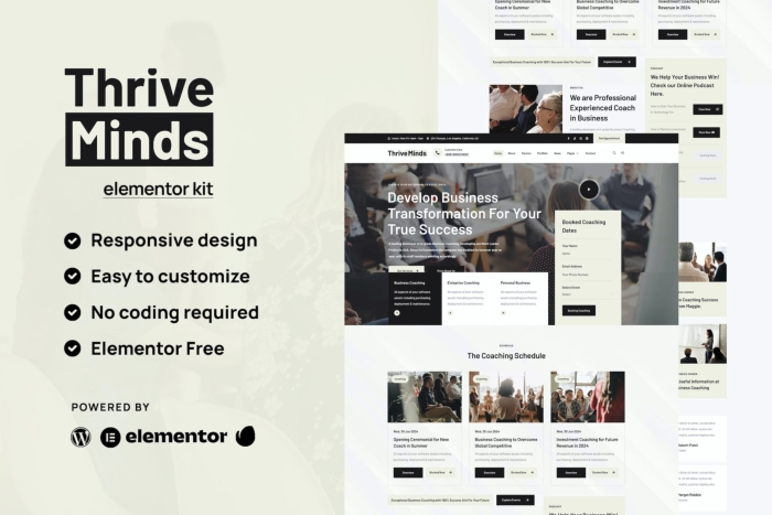 Thrive Mind – Business Coach Envato Elementor Kit 1.0.0