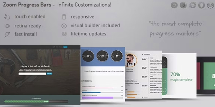 WordPress Progress Bars Ultimate DZS - Infinite Customizations with Builder 2.10