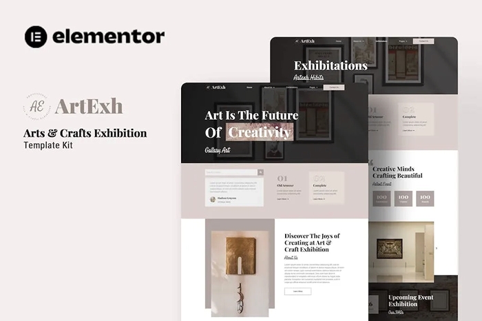 Artexh – Arts & Crafts Exhibition Elementor Template Kit 1.0.0