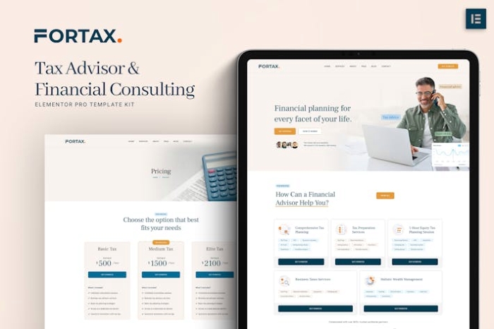 Fortax – Tax Advisor & Financial Consulting Elementor Template Kit 1.0.0