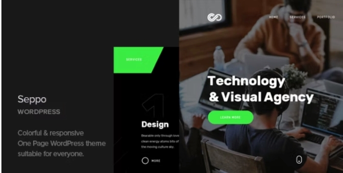 Seppo – Corporate One Page WP Theme 1.4