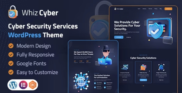 WhizCyber – Cyber Security WordPress Theme 1.0