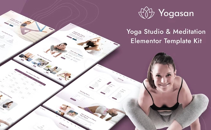 Yogasan – Yoga Studio & Meditation Elementor Template Kit 1.0.0