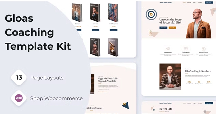 Gloas – Life Coach Online Courses Elementor Template Kit 1.0.0