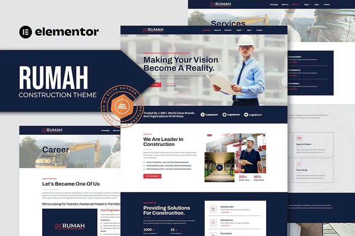 Rumah – Construction Theme Elementor Template Kit 1.0.0
