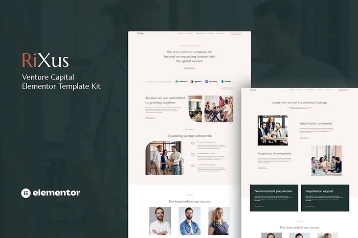 RiXus – Venture Capital Elementor Template Kit 1.0.0