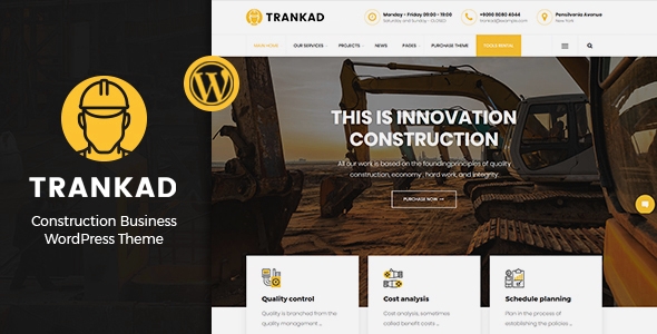 Trankad – Construction WordPress Theme 1.2