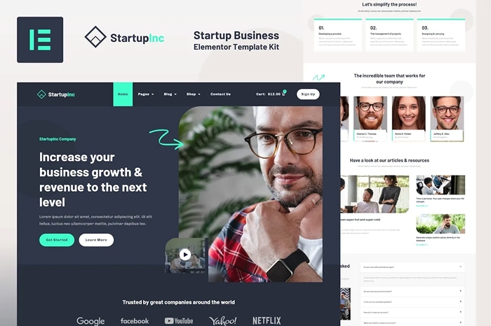 StartupInc – Startup Business Elementor Pro Template Kit 1.0.0