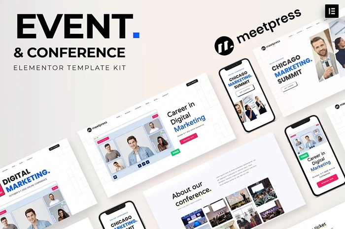 Meetpress – Event & Conference Elementor Template Kit 1.0.0