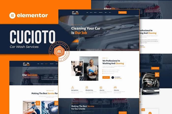Cucioto - Car Wash Services Elementor Template Kit 1.0.0