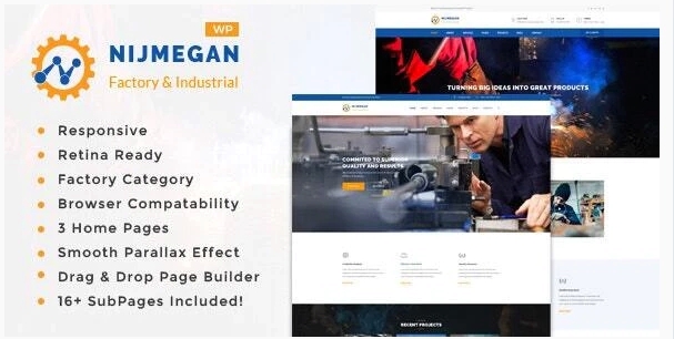 Nijmegan – Factory and Industrial Business WP Theme 1.9