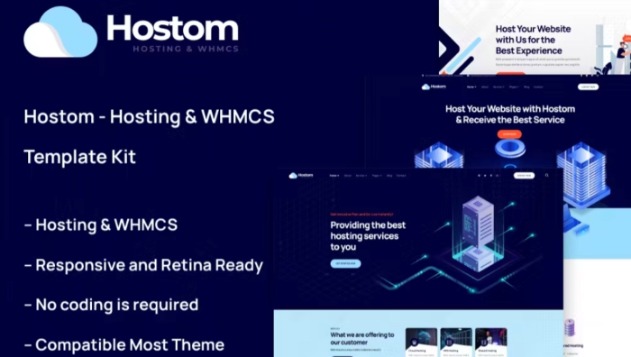 Hostom – Hosting & WHMCS Elementor Template Kit 1.0.0