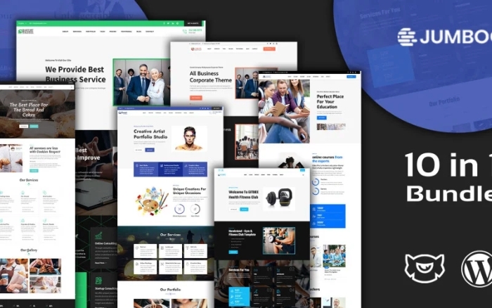 Jumboo Multipurpose Responsive Landing Pages WP Theme Bundle