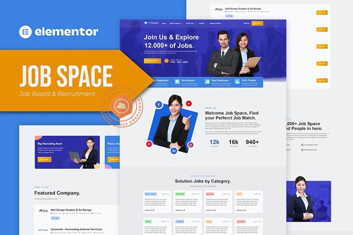 Job Space – Job Board & Recruitment Elementor Template Kit 1.0.0