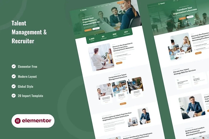 Talento – Talent Management & Recruiter Elementor Template Kit 1.0.0