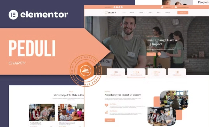 Peduli – Charity Elementor Template Kit 1.0.0